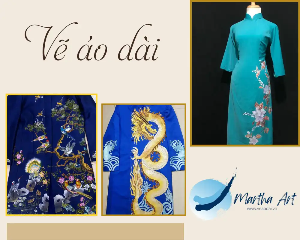 áo dài màu xanh nước biển