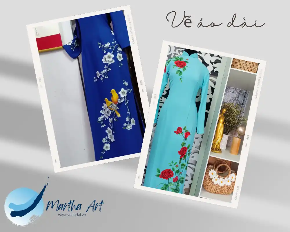 áo dài màu xanh nước biển