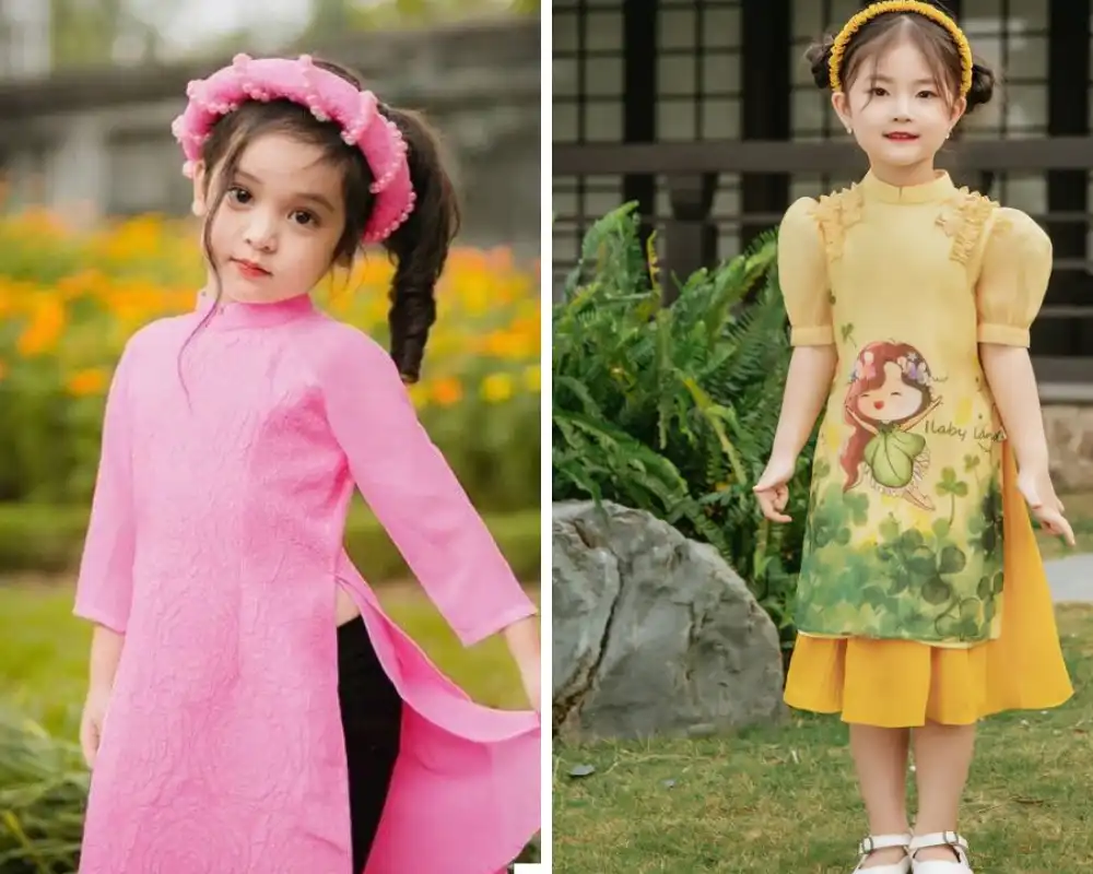 Mẫu áo dài trẻ em
