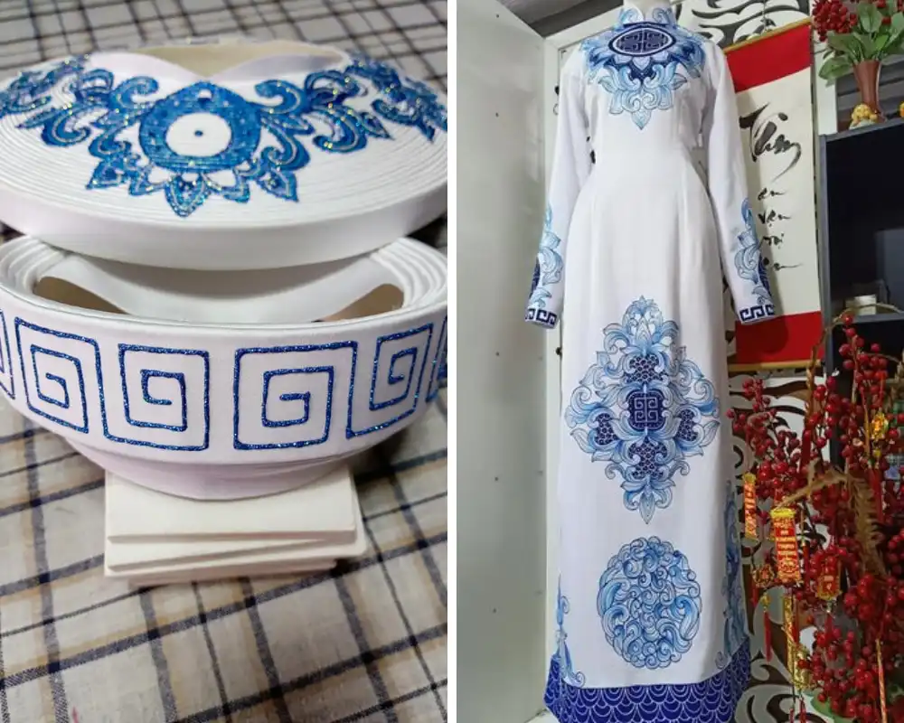 vẽ áo dài cô dâu xinh nhất ngày trọng đại
