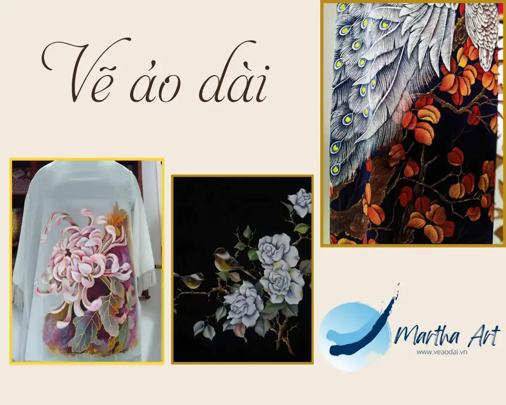 vẽ áo dài cô dâu xinh nhất ngày trọng đại