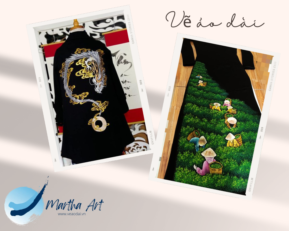 vẽ áo dài thời trần