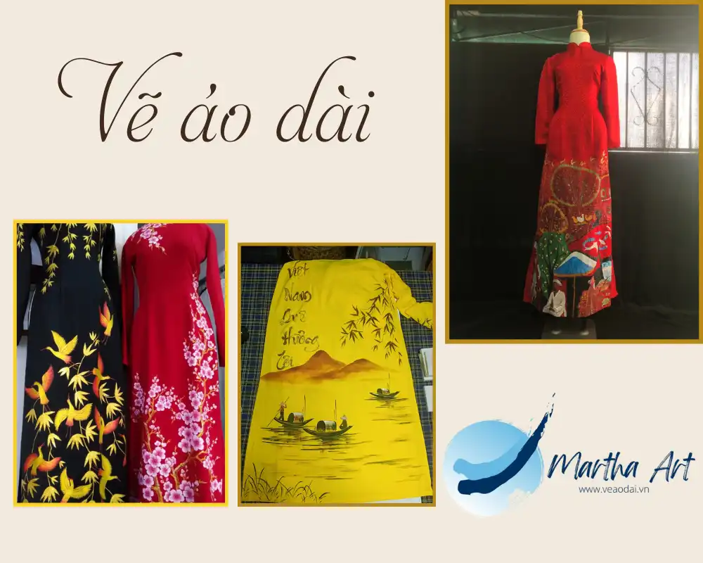 lựa chọn hoạ tiết màu sắc hợp phong thuỷ cho vẽ áo dài