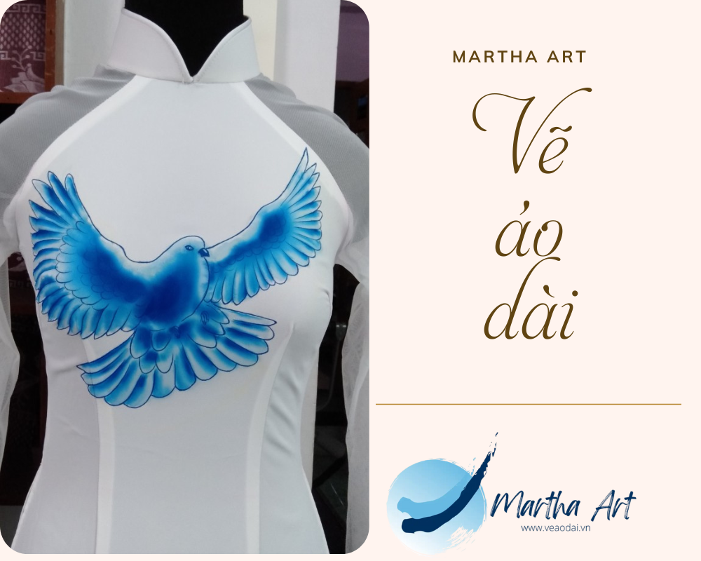 vẽ áo dài cưới đơn giản