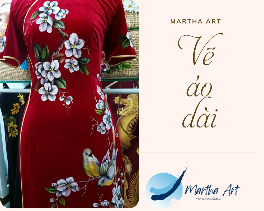 vẽ áo dài cưới nhẹ nhàng