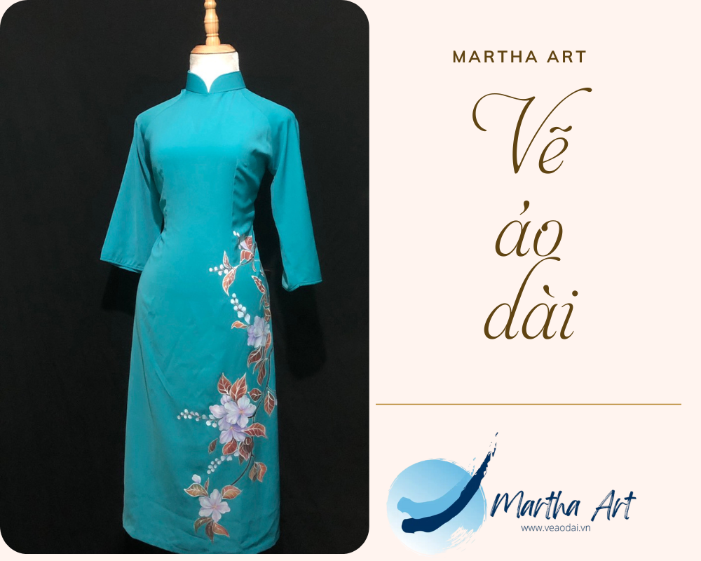 Vẽ áo dài bà sui hiện đại