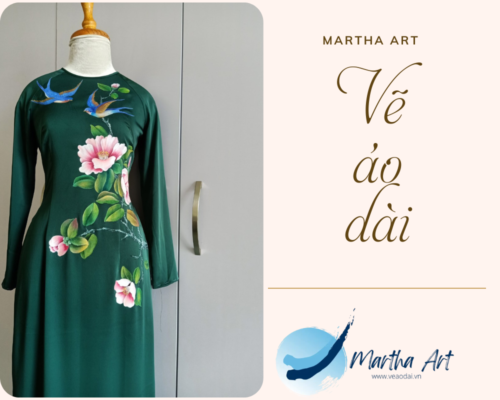 Vẽ áo dài bà sui hiện đại