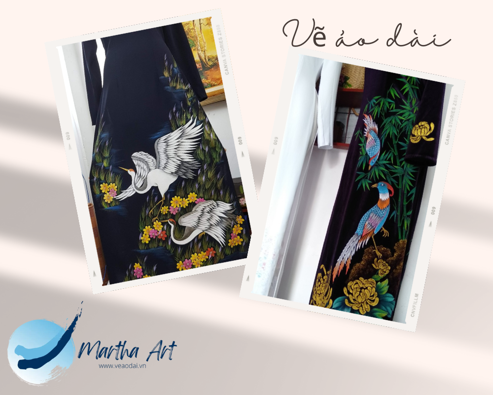 Vẽ áo dài bà sui quý phái