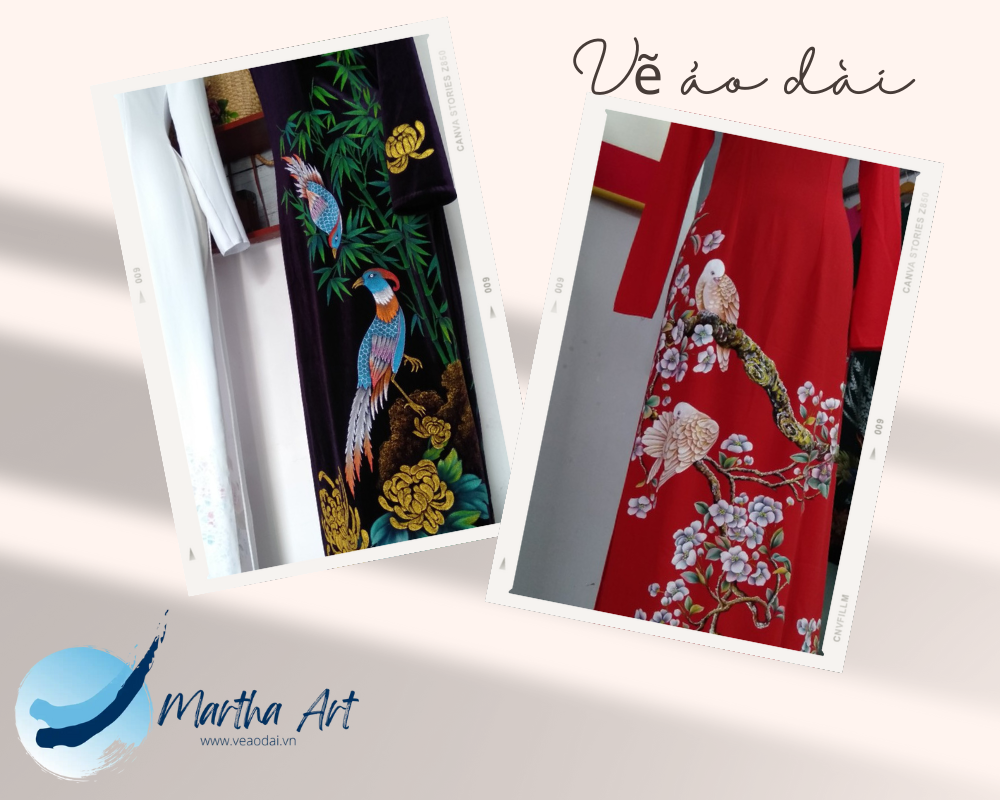 Vẽ áo dài bà sui quý phái