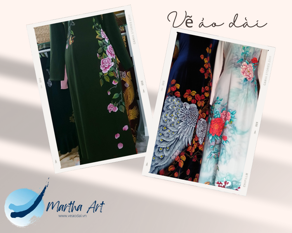 chuẩn bị vật liệu dụng cụ vẽ áo dài nữ