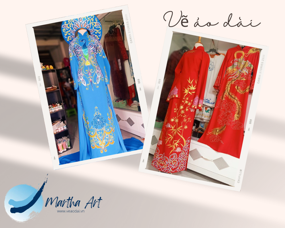 Kỹ thuật vẽ hoa trên áo dài nữ