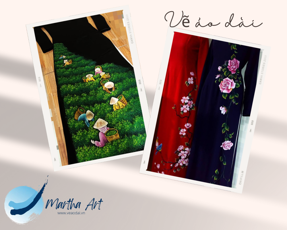 Kỹ thuật vẽ hoa trên áo dài nữ