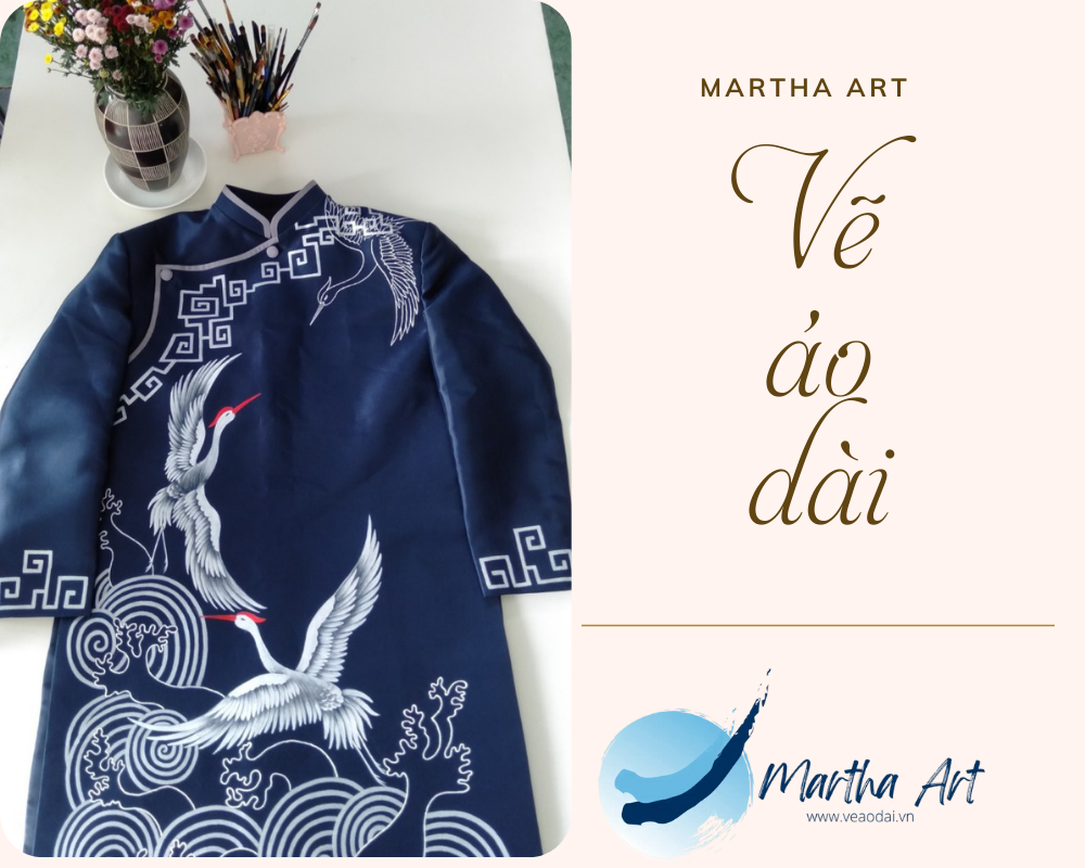 Vẽ áo dài nam linen