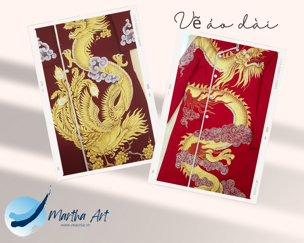 Vẽ áo dài nam lụa tơ tằm