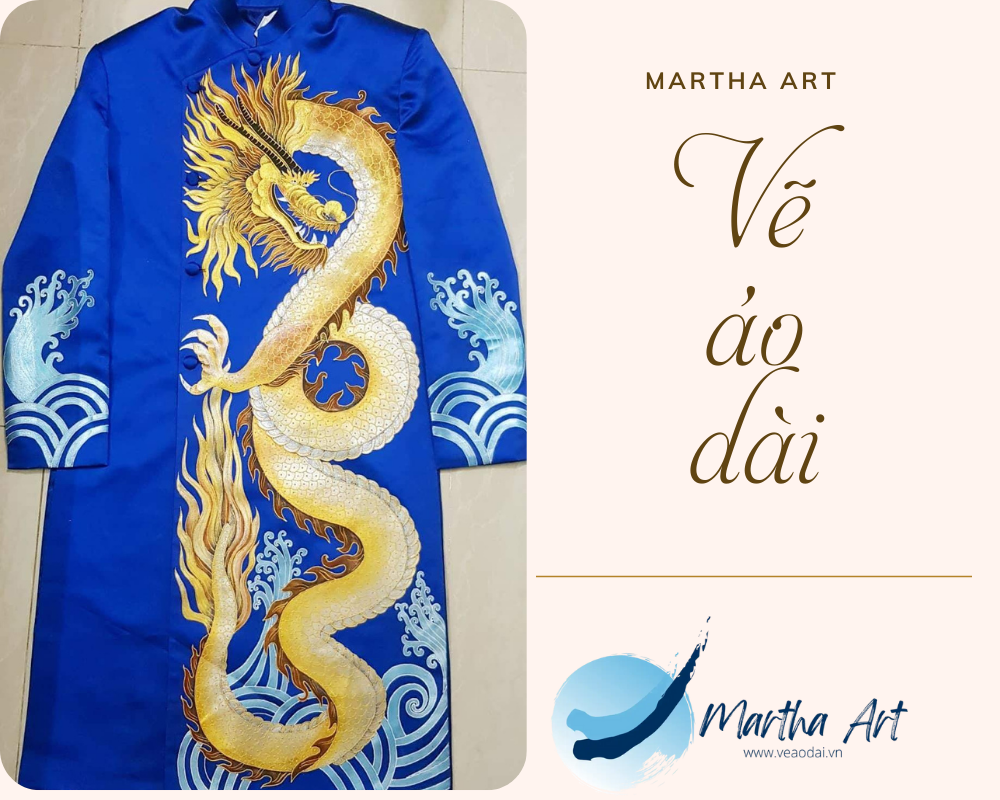 Vẽ áo dài nam lụa tơ tằm