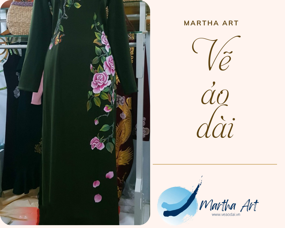 Vẽ áo dài nữ vải gấm