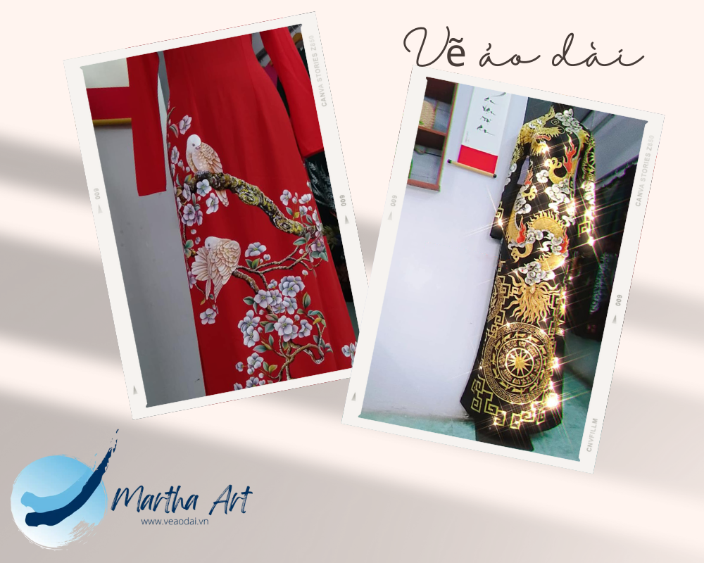 Vẽ áo dài nữ vải lụa