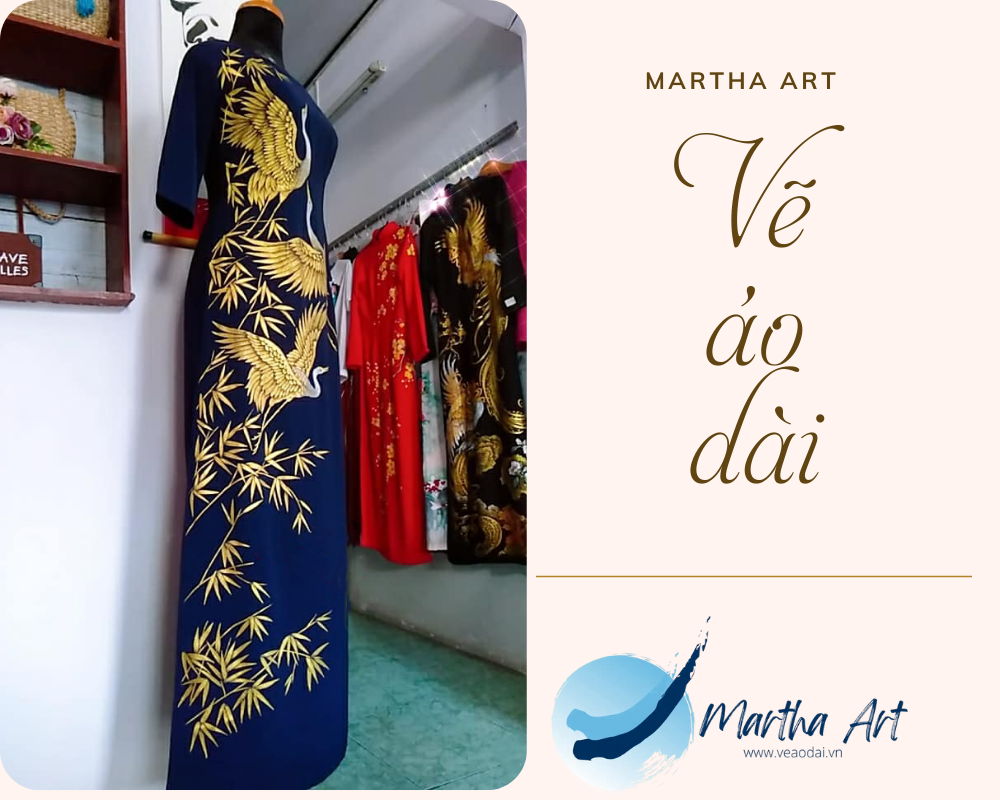 Vẽ áo dài nữ vải lụa