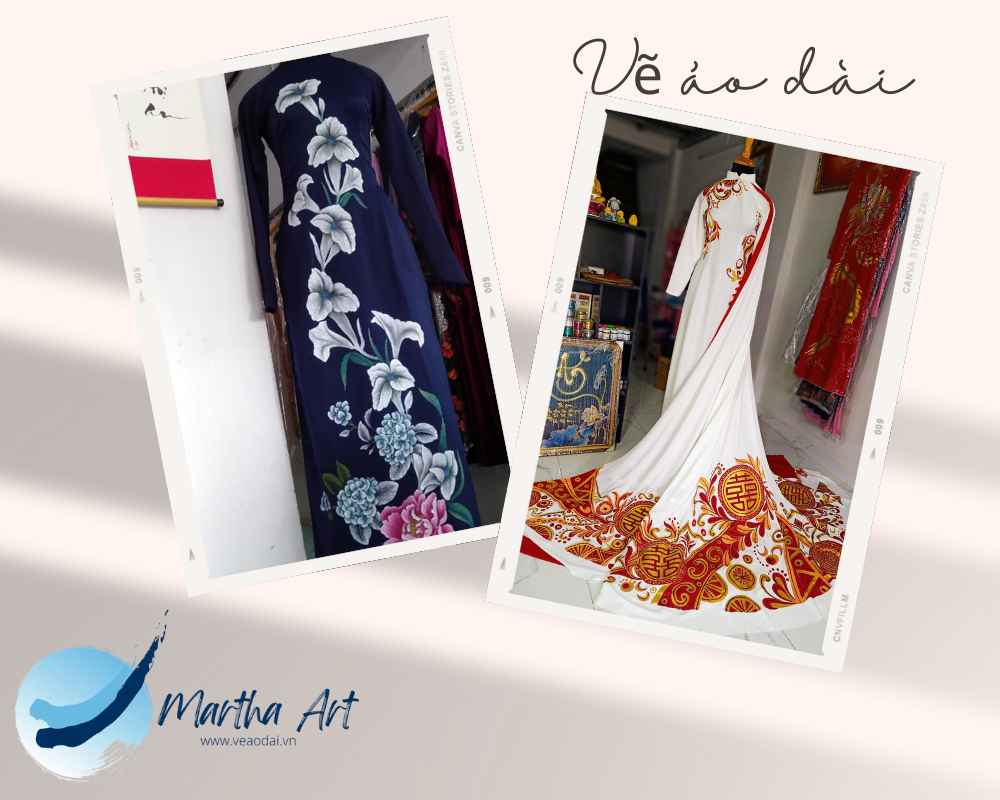 Vẽ áo dài nữ vải lụa