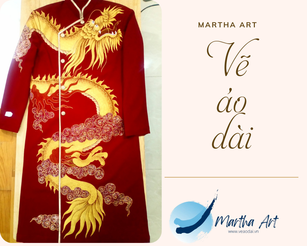 vẽ áo dài nam biểu diễn