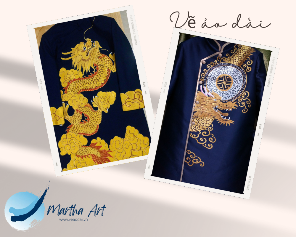 vẽ áo dài nam biểu diễn