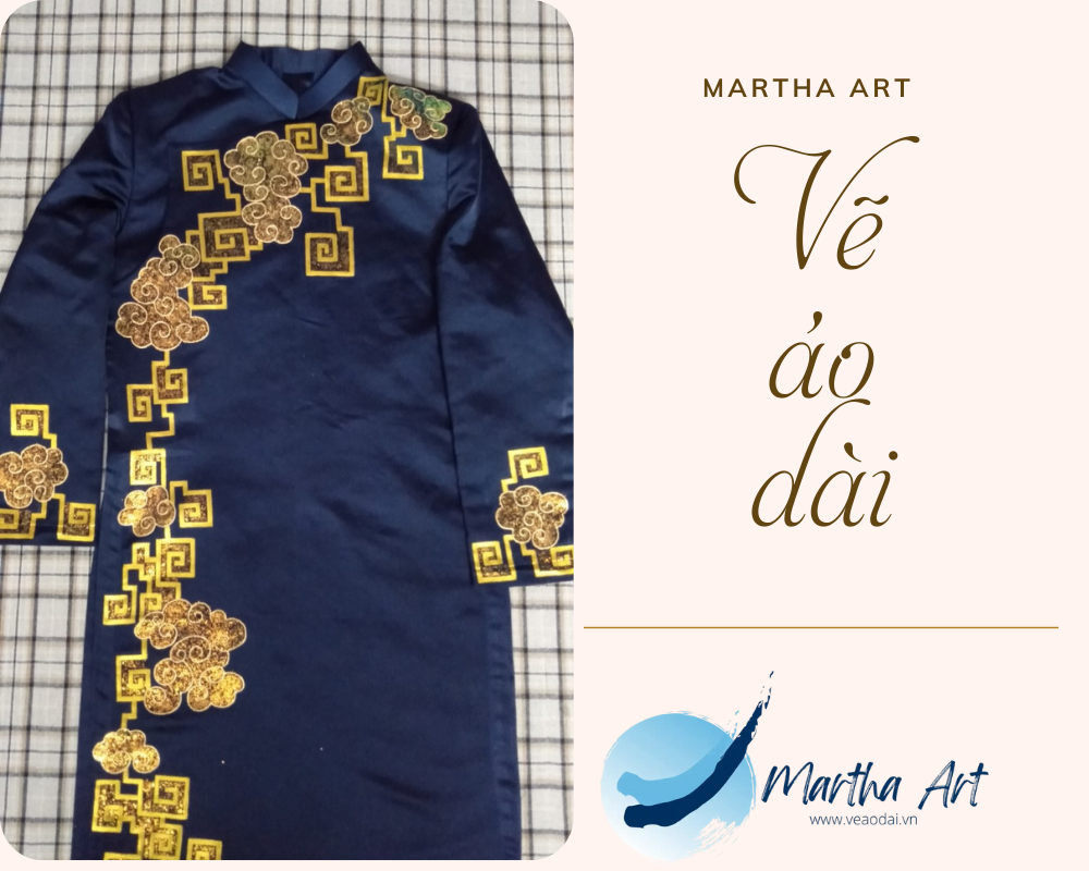 vẽ áo dài nam đơn giản
