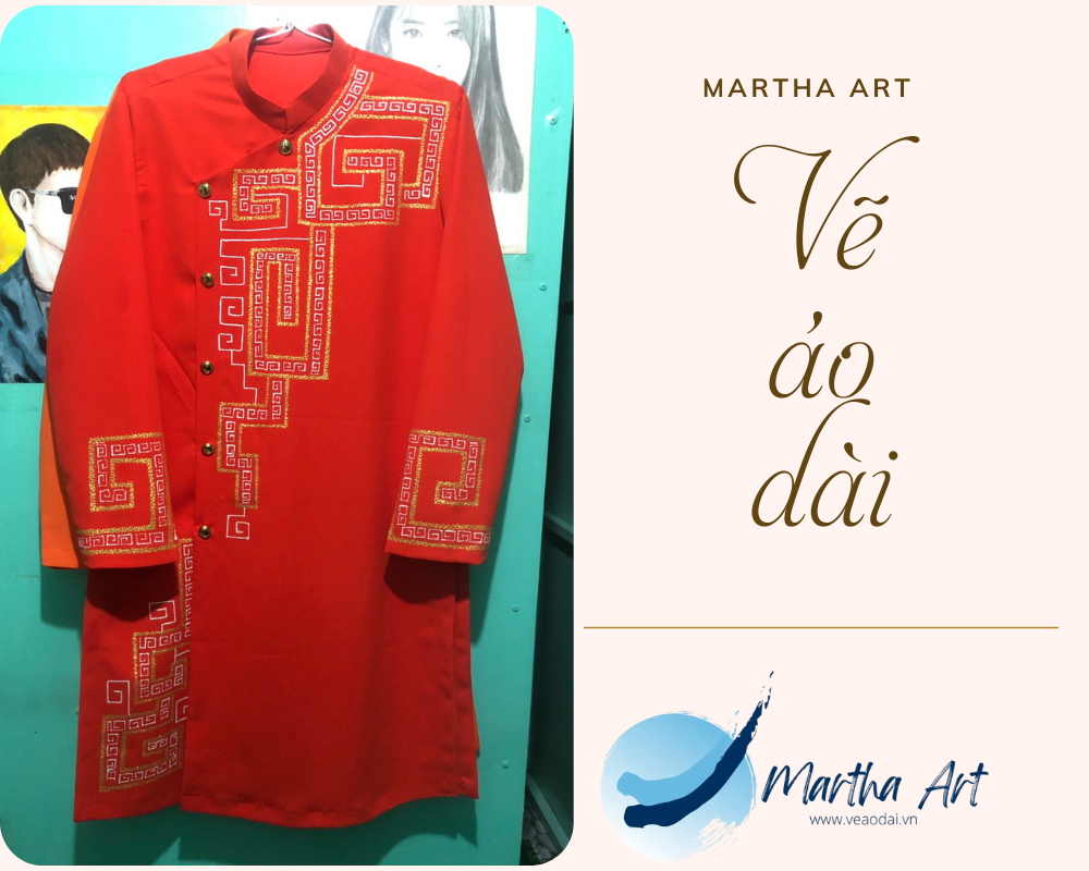 vẽ áo dài nam hiện đại