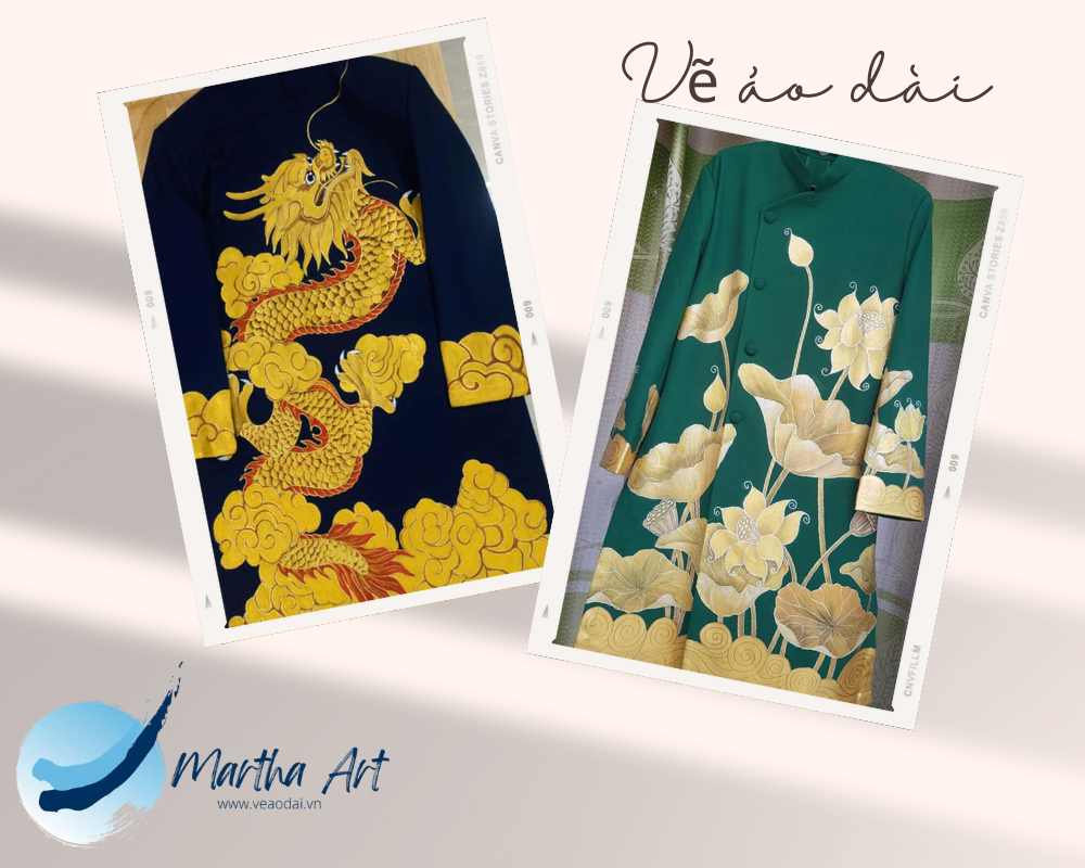 vẽ áo dài nam lịch lãm