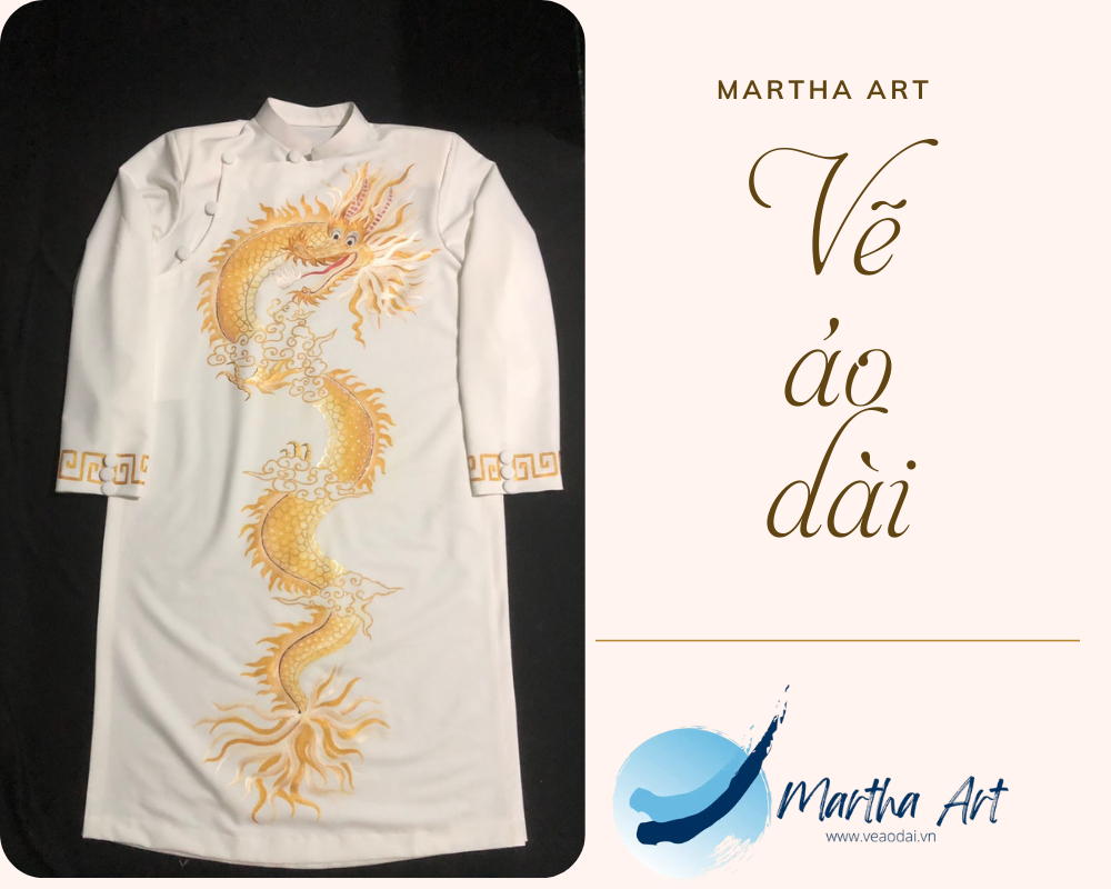 vẽ áo dài nam màu trắng