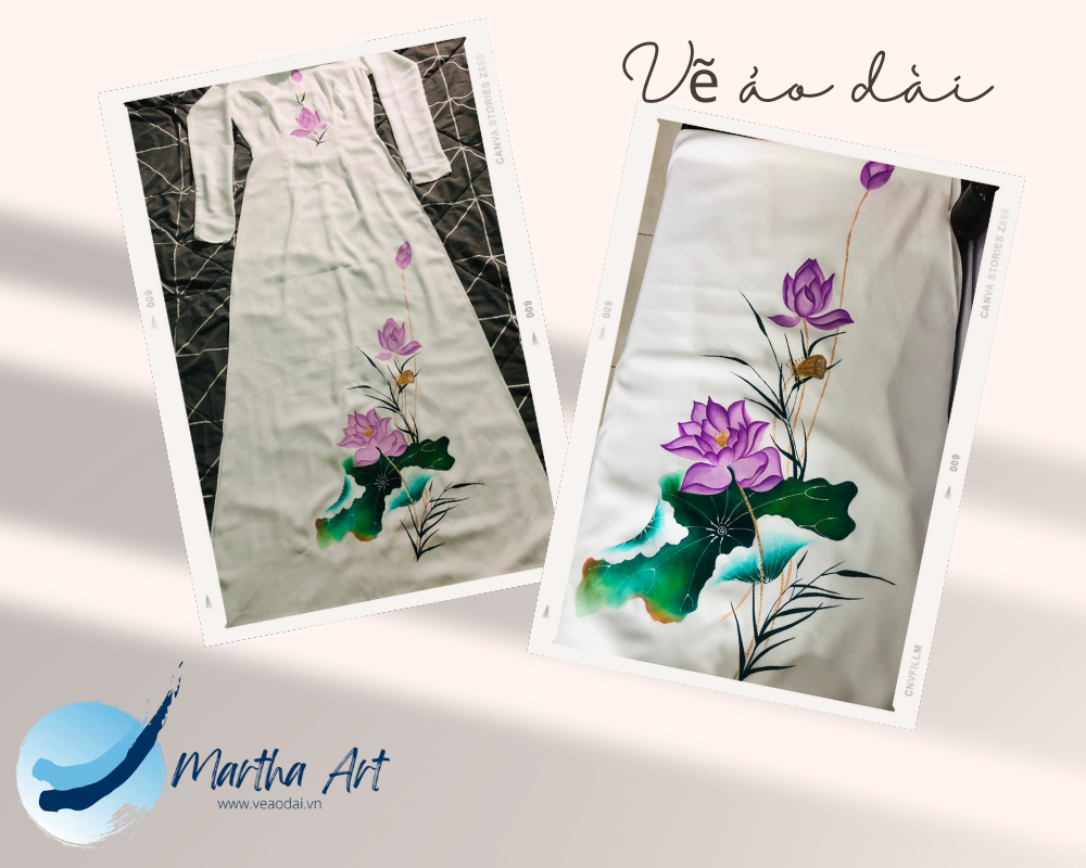 Vẽ áo dài nữ màu trắng