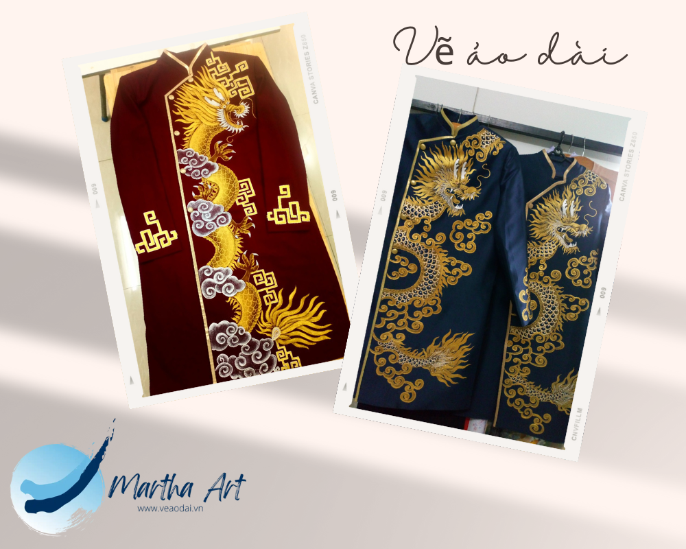 hình vẽ áo dài nam