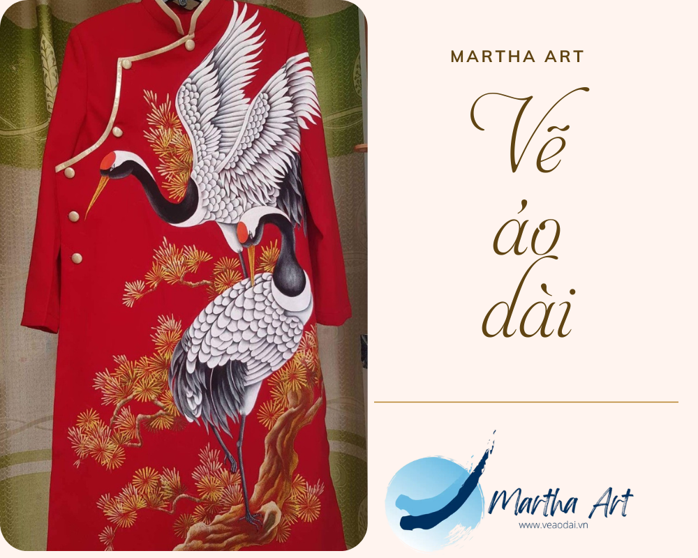 mẫu áo dài đỏ đẹp