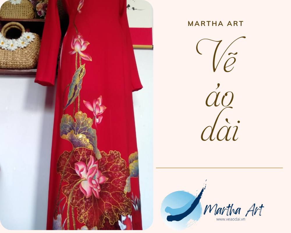 mẫu áo dài đỏ đẹp