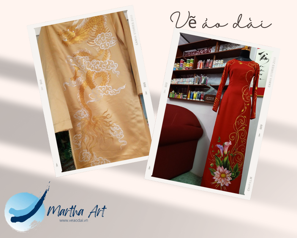 trang trí áo dài đơn giản