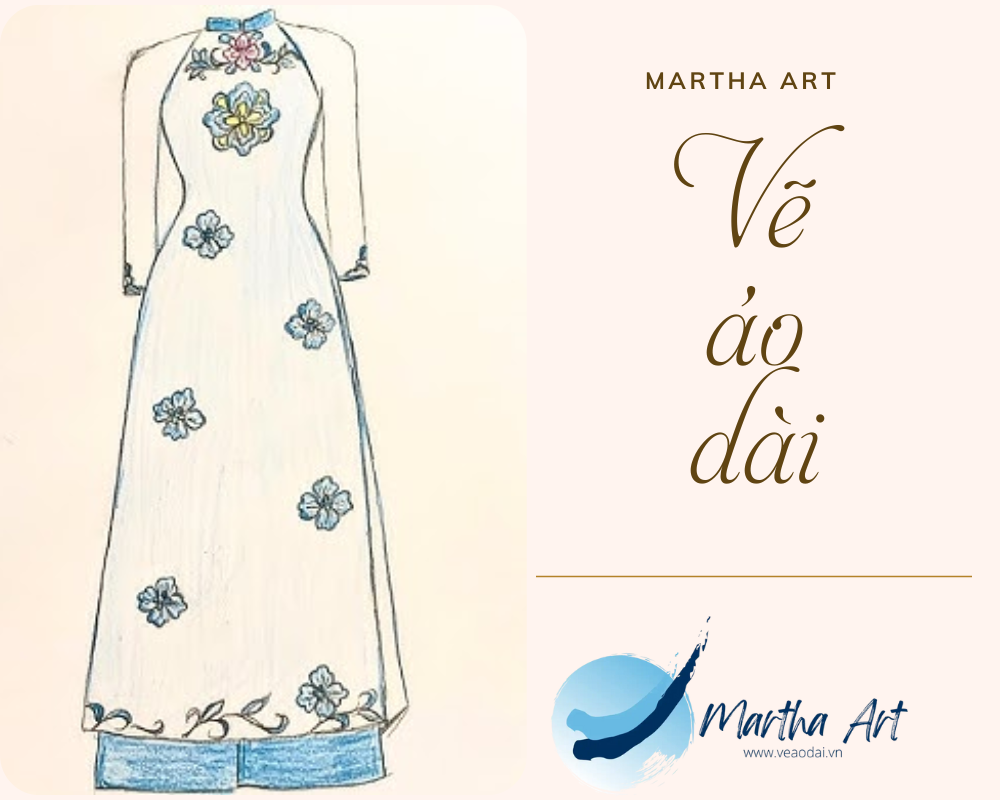 tranh tô màu áo dài việt nam