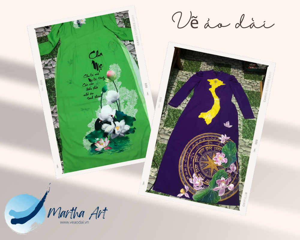 tranh tô màu áo dài việt nam