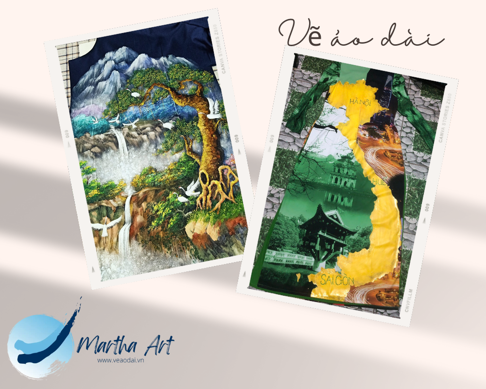 vẽ tà áo dài việt nam