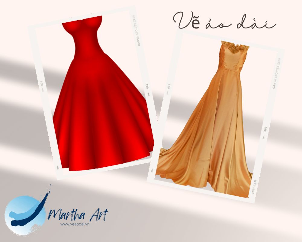 cách vẽ váy đơn giản