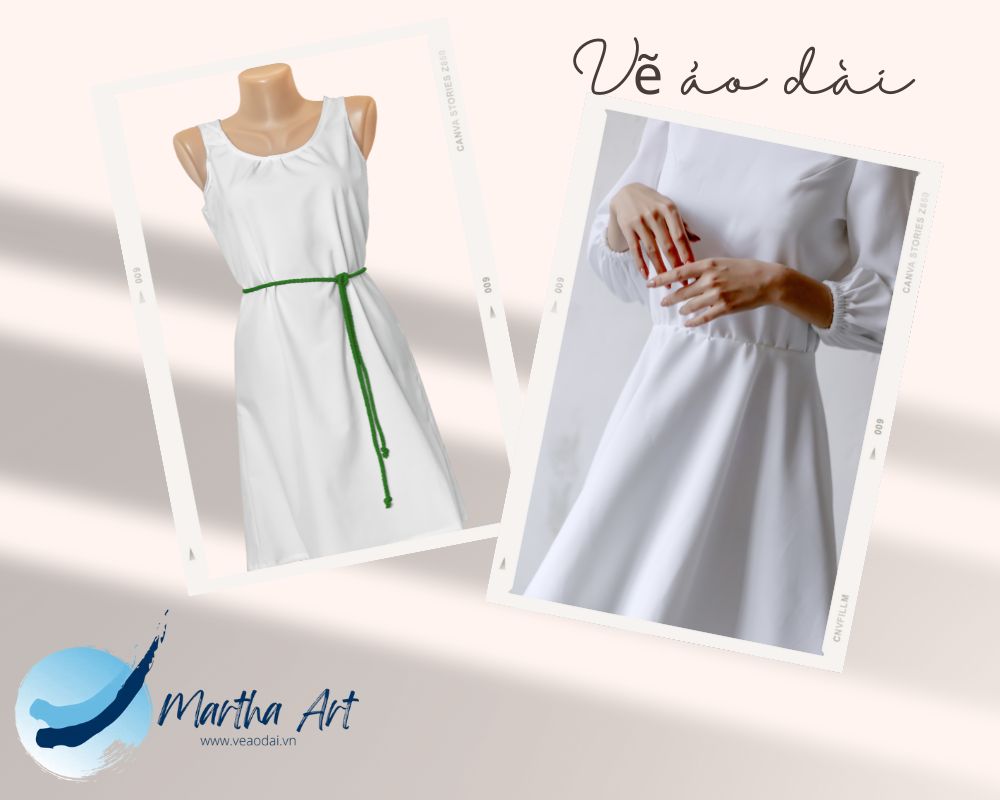cách vẽ váy đơn giản
