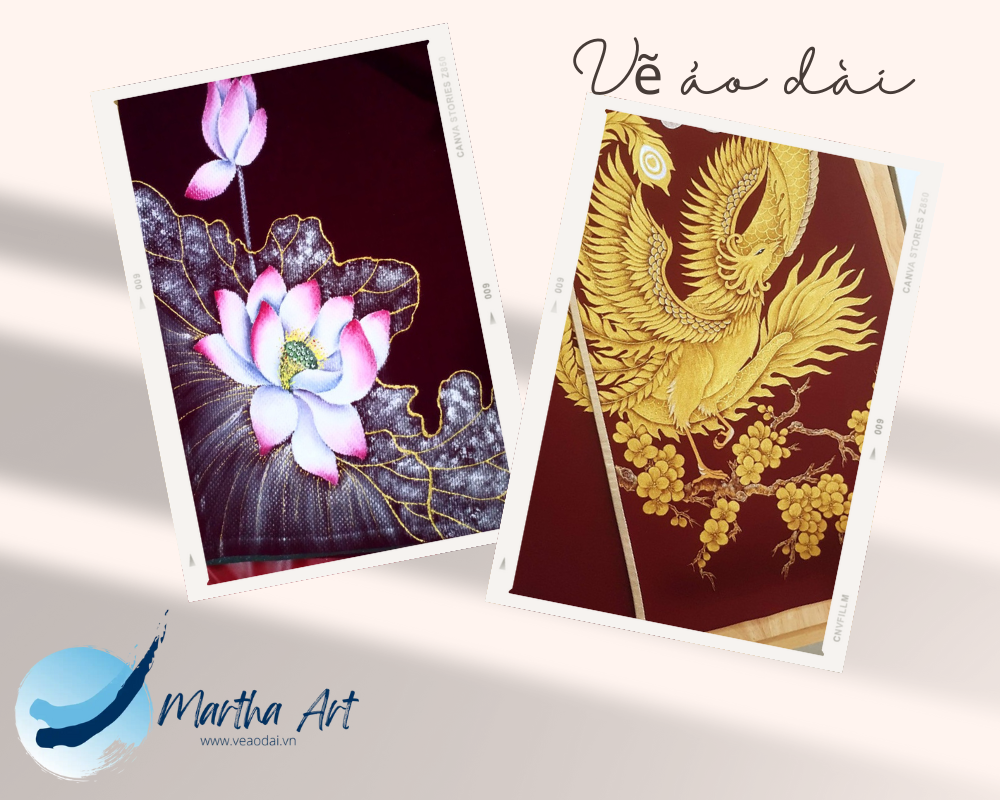 họa tiết trên áo dài