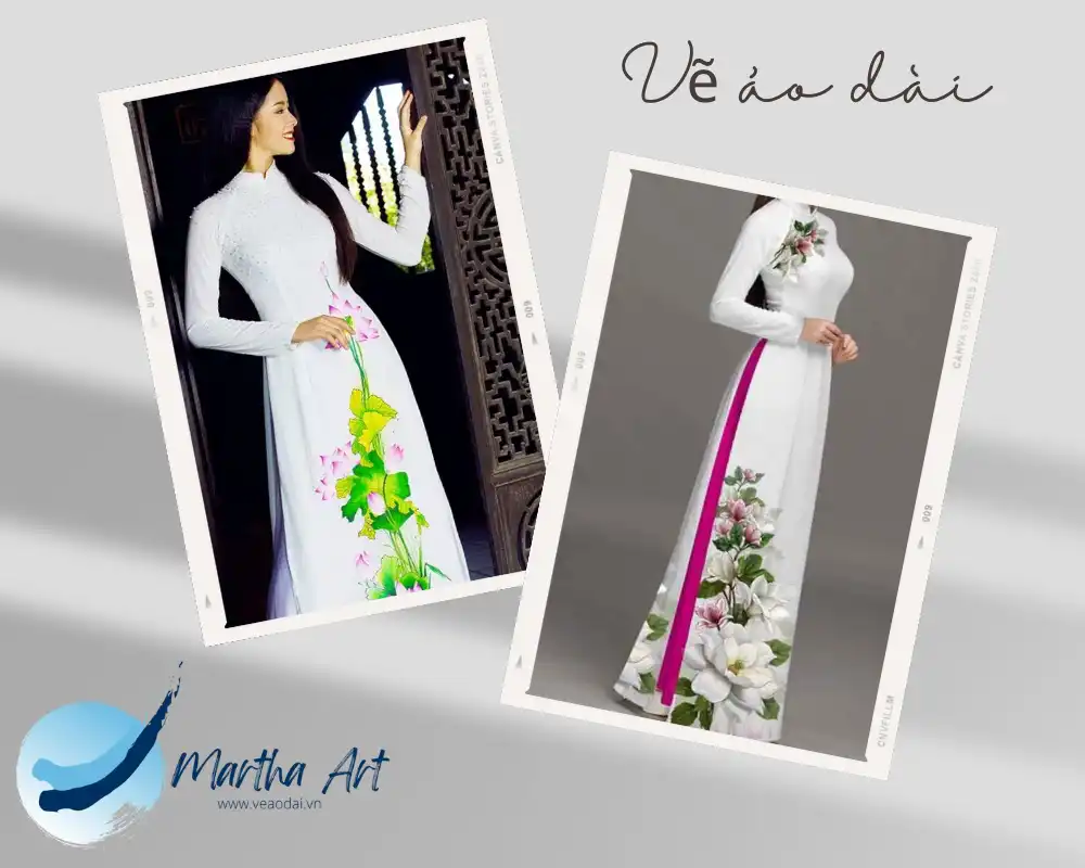 áo dài hoa sen