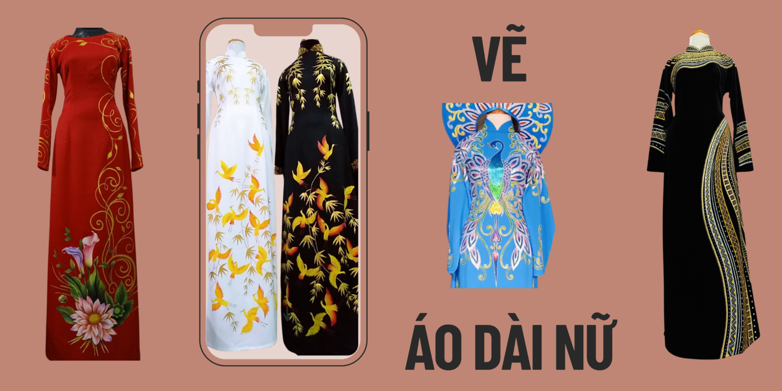 vẽ áo dài nữ