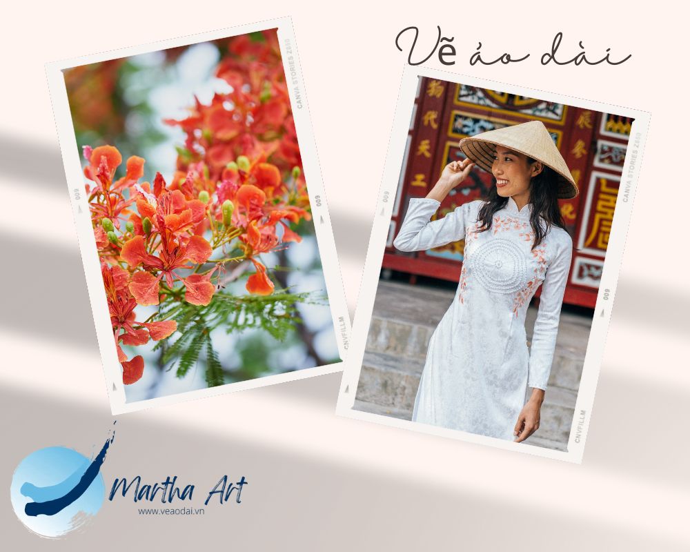 áo dài hoa phượng