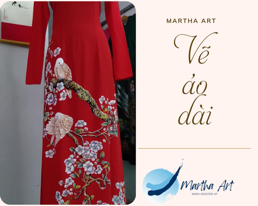 mẫu áo dài đỏ trơn