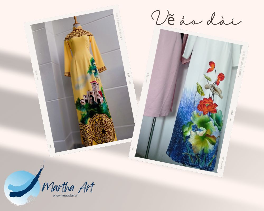 vẽ thiết kế thời trang áo dài