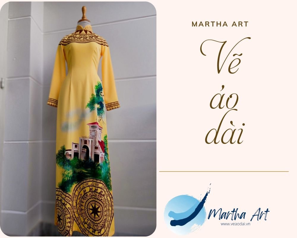 vẽ trang phục áo dài