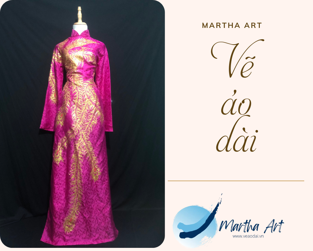 mẫu áo dài vẽ đơn giản
