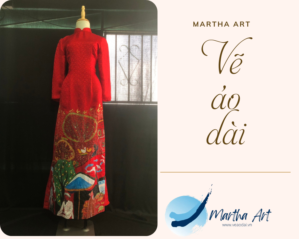 mẫu áo dài vẽ đơn giản