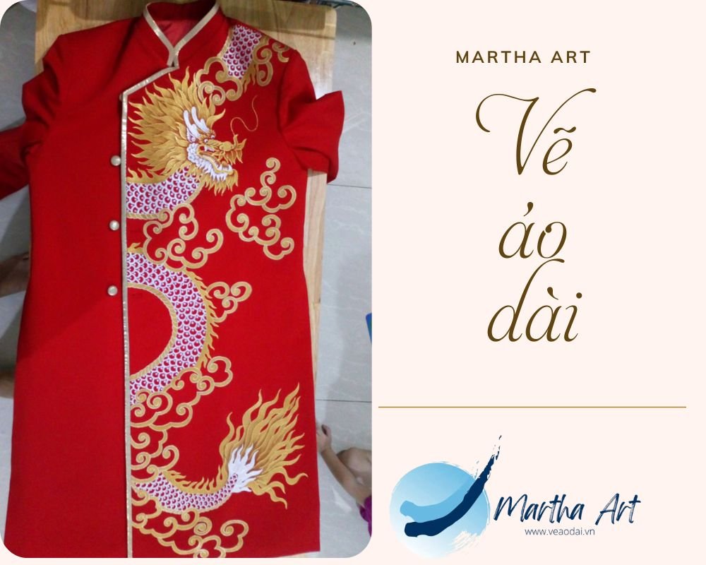 mẫu thêu áo dài cách tân