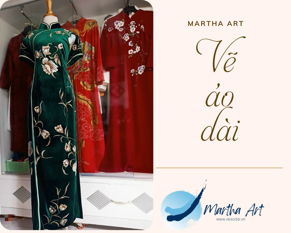 mẫu thêu áo dài đơn giản